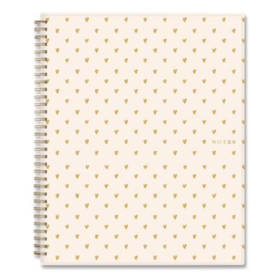Blue Sky® Bespoke Letterpress Content Notebook, Cream Hearts Cover, (150) 11 x 8.5 Sheets