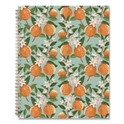 Blue Sky® Bespoke Letterpress 12-Pocket Portfolio, 8.5 x 11, Oranges Aqua