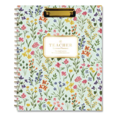 Blue Sky® Day Designer Flower Field Academic Year Weekly/Monthly Teacher Planner w/Clip, 9 Classes, 11x8.5,12-Month(Jul-Jun), 2026-2027