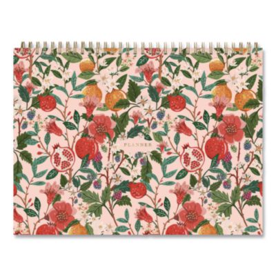 Blue Sky® Bespoke Letterpress Pomegranate Blush Weekly Planning Pad, 12 x 9, Undated