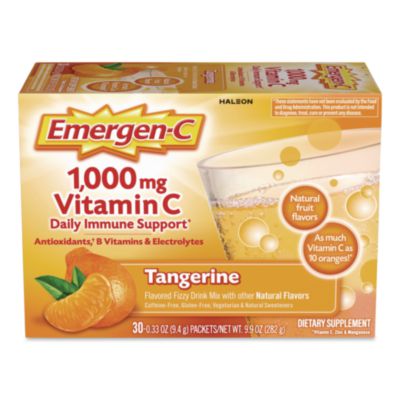 Emergen-C® Original Formula, Tangerine, 0.33 oz Packets, 30/Box