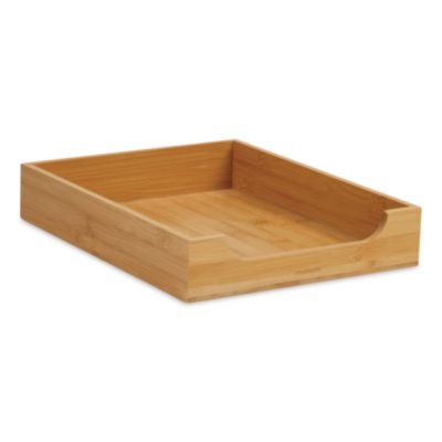 Mind Reader Desk Tray Desk Tray, 1 Section, Letter Size Files, 10.25 x 12.5 x 2.25, Brown