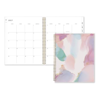 Blue Sky® Smoke Frosted Academic Year Weekly/Monthly Planner, 11 x 8.5, Multicolor Smoke Artwork Cover, 12-Month (July-June): 2026-2027