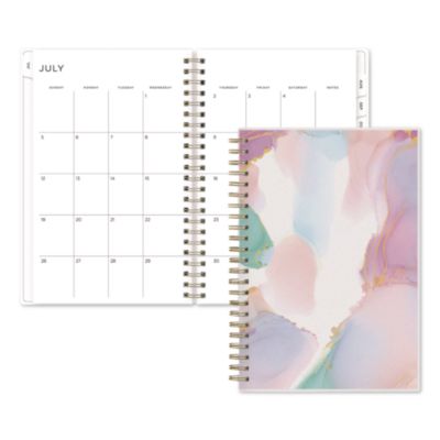 Blue Sky® Smoke Frosted Academic Year Weekly/Monthly Planner, Multicolor Artwork Cover, 8 x 5, 12-Month (July to June): 2026 to 2027