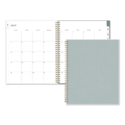 Blue Sky® Splatter Dot Academic Year Weekly/Monthly Planner, Jade/Gold Frosted Cover, 12-Month (July to June): 2026 to 2027