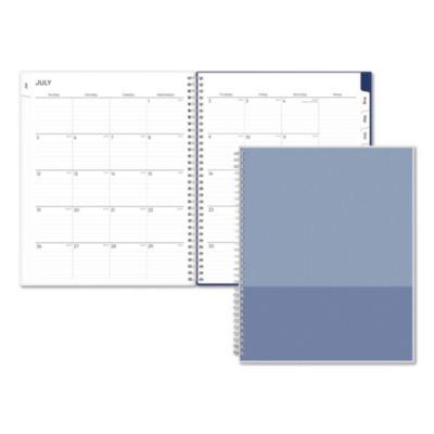 Blue Sky® Blue Block Academic Year Weekly/Monthly Planner, 11 x 8.5, Blue Cover, 12-Month (July to June): 2026 to 2027