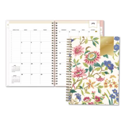 Blue Sky® Day Designer Climbing Floral Cream Academic Year Weekly/Monthly Planner, 8.63 x 5.88, 12-Month (July to June): 2026 to 2027