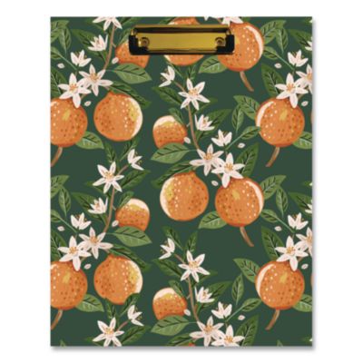 Blue Sky® Bespoke Letterpress Clipfolio with Notebook, 8.5 x 11 Sheets, Oranges
