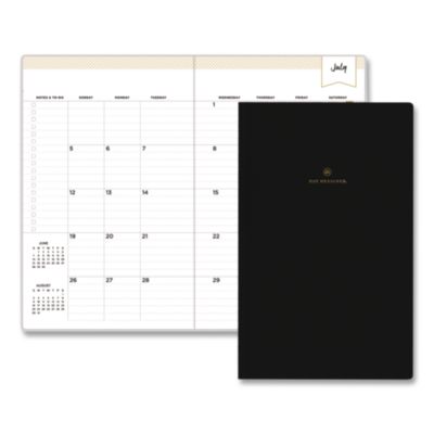 Blue Sky® Day Designer Academic Year Weekly/Monthly Planner, 8 x 5, Black Faux Leather, 12-Month (July to June): 2026 to 2027
