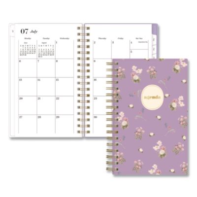 Blue Sky® Sincerely Jules Becca Academic Year Weekly/Monthly Planner, 6 x 3, Purple Cover, 12-Month (July to June): 2026 to 2027