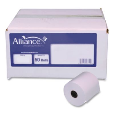 Alliance Phenol-Free Thermal Fax Paper Rolls Phenol-Free Thermal Fax Paper Rolls, 3.13" x 230 ft, White, 50/Carton