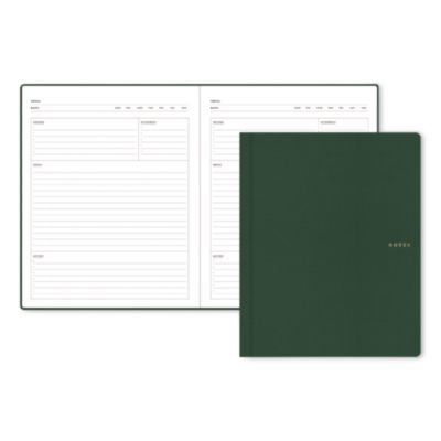 Blue Sky® Bespoke Letterpress Hardcover Notebook, Forest Green Cover, (150) 10 x 8 Sheets