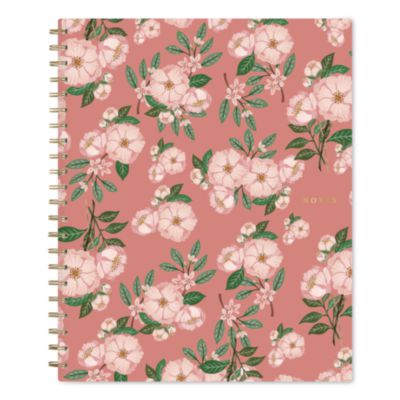 Blue Sky® Bespoke Letterpress Notebook, Camellia Floral Cover, (150) 11 x 8.5 Sheets