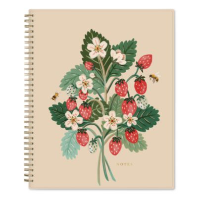 Blue Sky® Letterpress Content Notebook, Strawberry and Bee, (150) 11 x 8.5 Sheets