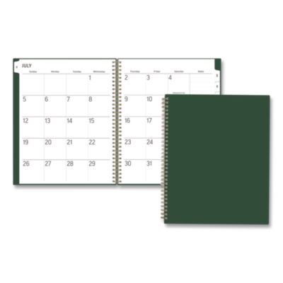 Blue Sky® Academic Year Weekly/Monthly Planner, Large Print, Deep Forest Cover, 11 x 8, 18-Month: July 2026 to Dec 2027