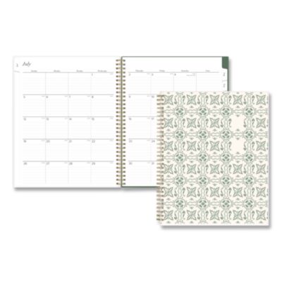 Blue Sky® Pappagallo Academic Year Weekly/Monthly Planner, Green Artwork Cover, 11 x 8, 18 Month: July 2026 to Dec 2027