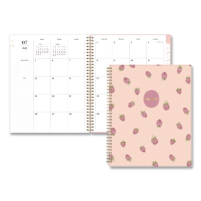 Blue Sky® Sincerely Jules Berry Season Rose Academic Year Weekly/Monthly Planner, 11 x 8, Pink Cover, 12-Month (July to June):2026-2027