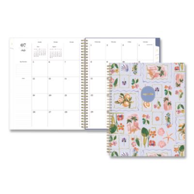 Blue Sky® Sincerely Jules Mahana Blue Academic Year Weekly/Monthly Planner, 11 x 8, 12-Month (July to June): 2026 to 2027