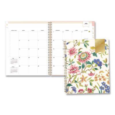 Blue Sky® Day Designer Climbing Floral Cream Academic Year Weekly/Monthly Planner, 11 x 8.5, 12-Month (July to June): 2026 to 2027