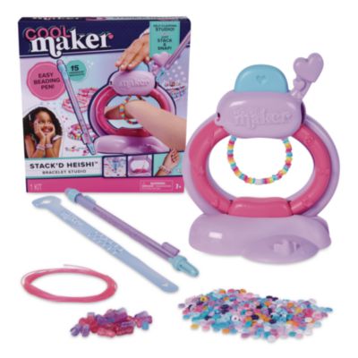 Cool Maker™ Stack'd Heishi Studio Bracelet Making Kit Stack'd Heishi Studio Bracelet Making Kit with 1,230 Beads, Beading Pen, String, Ages 7 and Up