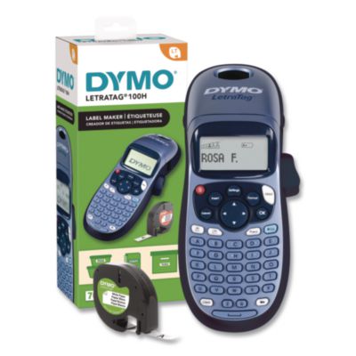 DYMO® LetraTag 100H Label Maker, 2 Lines, 3.62 x 4.63 x 12.72, Blue