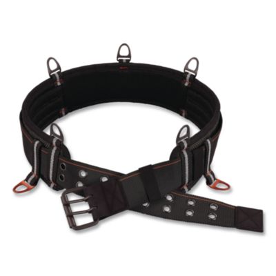 ergodyne® Arsenal 5556 3-Inch Padded Tool Belt - Tool Tethering Attachment Points, 38" to 48" Waist, Medium/Large, Polyester, Black