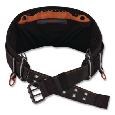 ergodyne® Arsenal 5558 7" Padded Tool Belt with Hot/Cold Pack - Tool Tethering Attachment Points, 38" to 48" Waist, Medium/Large, Black