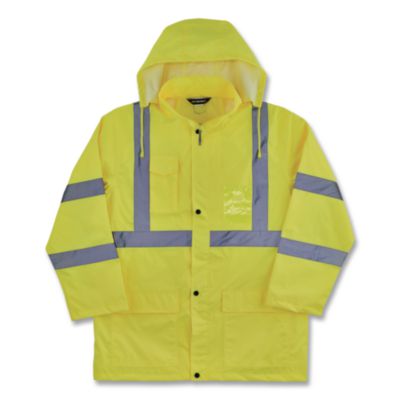 ergodyne® GloWear 8376K Lightweight HV Rain Suit, 3X-Large, Lime