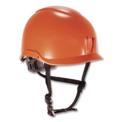 ergodyne® Skullerz 8976 Class E Safety Helmet, 6-Point Ratchet Suspension, One Size Fits Most (6.5 to 8), Orange