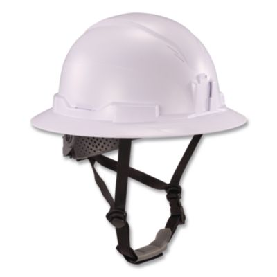 ergodyne® Skullerz 8963-MIPS Full Brim Safety Helmet with MIPS Protection Type 2, Class E, 6-Point Ratchet Suspension, (6.5 to 8),White