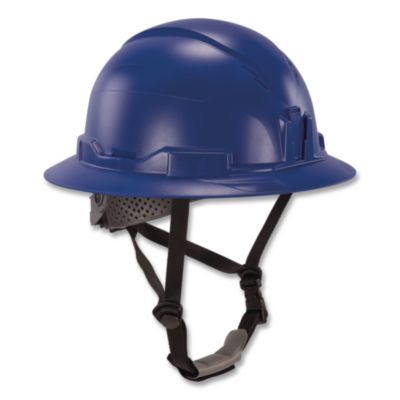ergodyne® Skullerz 8963-MIPS Full Brim Safety Helmet with MIPS Protection Type 2, Class E, 6-Point Ratchet Suspension, (6.5 to 8), Blue