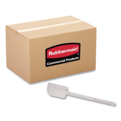 Rubbermaid® Cook's Scraper, Plastic, 16.5", White, 36/Carton