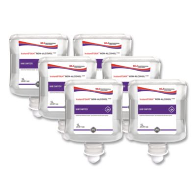 SC Johnson Professional® InstantFOAM Non-Alcohol PURE Hand Sanitizer, 1 L Refill Cartridge, Unscented, 6/Carton