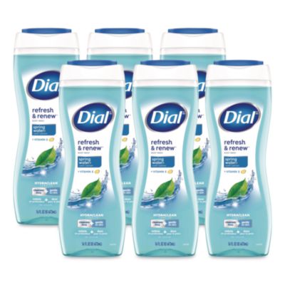 Dial® Body Wash, Spring Water Scent, 16 oz, 6/Carton