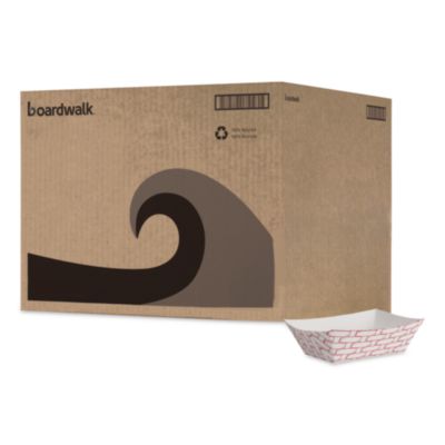 Boardwalk® Paper Food Baskets, 1 lb Capacity, Red/White, 1,000/Carton