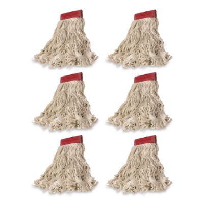 Super Stitch Cotton Looped End Wet Mop Head Large 5" Red Headband FGD15306WH00