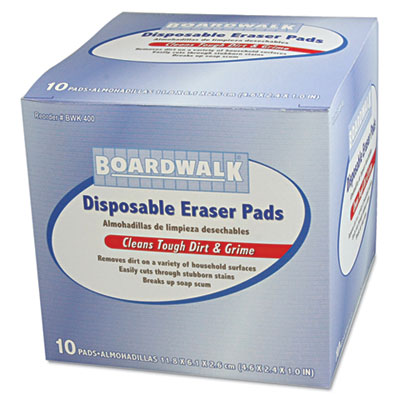 Disposable Eraser Pads, 10/Box