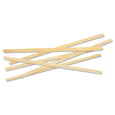 Wooden Stir Sticks, 7", Birch Wood, Natural, 1000/Pack