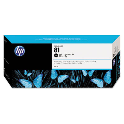 C4930A (HP 81) Ink Cartridge, 1000 Page-Yield, Black