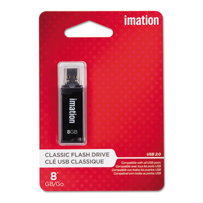 Classic USB 2.0 Flash Drive, 8GB, Black