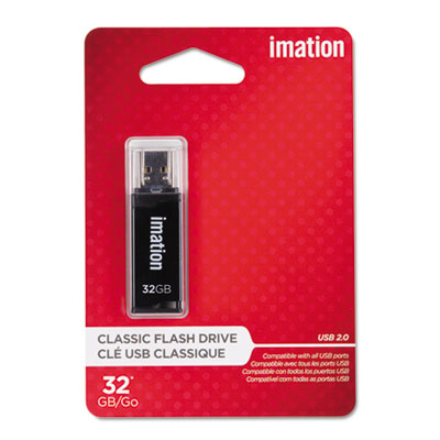 Classic USB 2.0 Flash Drive, 32GB, Black