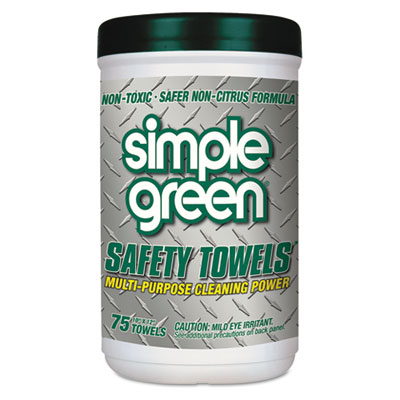 Citrus Scented Safety Towels, 10 x 11 3/4, 75/Canister