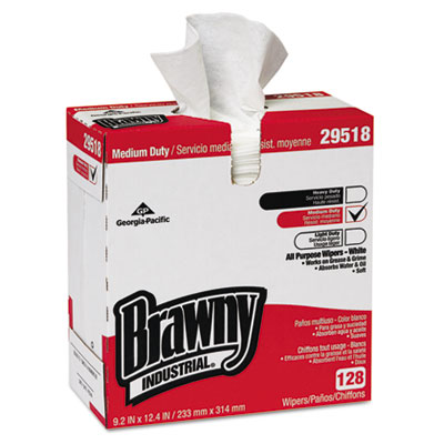 Brawny Ind. Airlaid Med-Duty Wipers, Cloth, 9 1/5 x 12 2/5, WE,