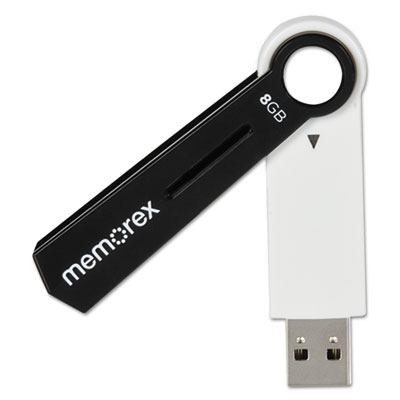 Capless USB 2.0 TravelDrive, 8GB, White