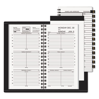 Recycled Weekly Appt. Book with Memo Pad, Refillable, 3-1/4 x 6-