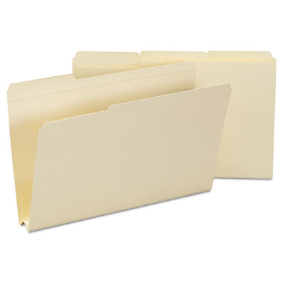 Heavyweight File Folders, 1/3 Tab, 1 1/2 Inch Expansion, Legal, Manila, 50/Box<br />91-SMD-15405