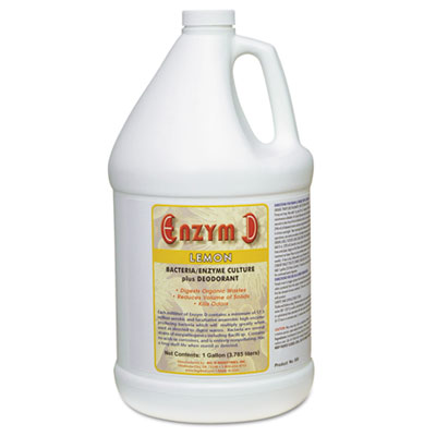 Enzym D Digester Liquid Deodorant, Lemon, 1gal, 4/Carton