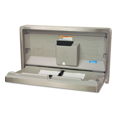Koala Kare® Horizontal Baby Changing Station, 35.25 x 20, Stainless Steel/Beige