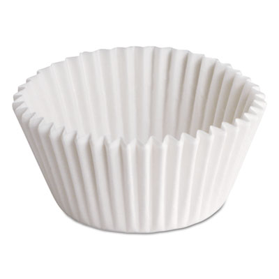Hoffmaster® Fluted Bake Cups, 0.75 oz, 1.25 x 0.88 x 0.88, White, Paper, 500/Pack, 20 Packs/Carton