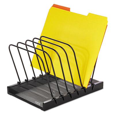 Mesh Flip File Folder Sorter Five Sections Black 10 1 4 X 7 1 2